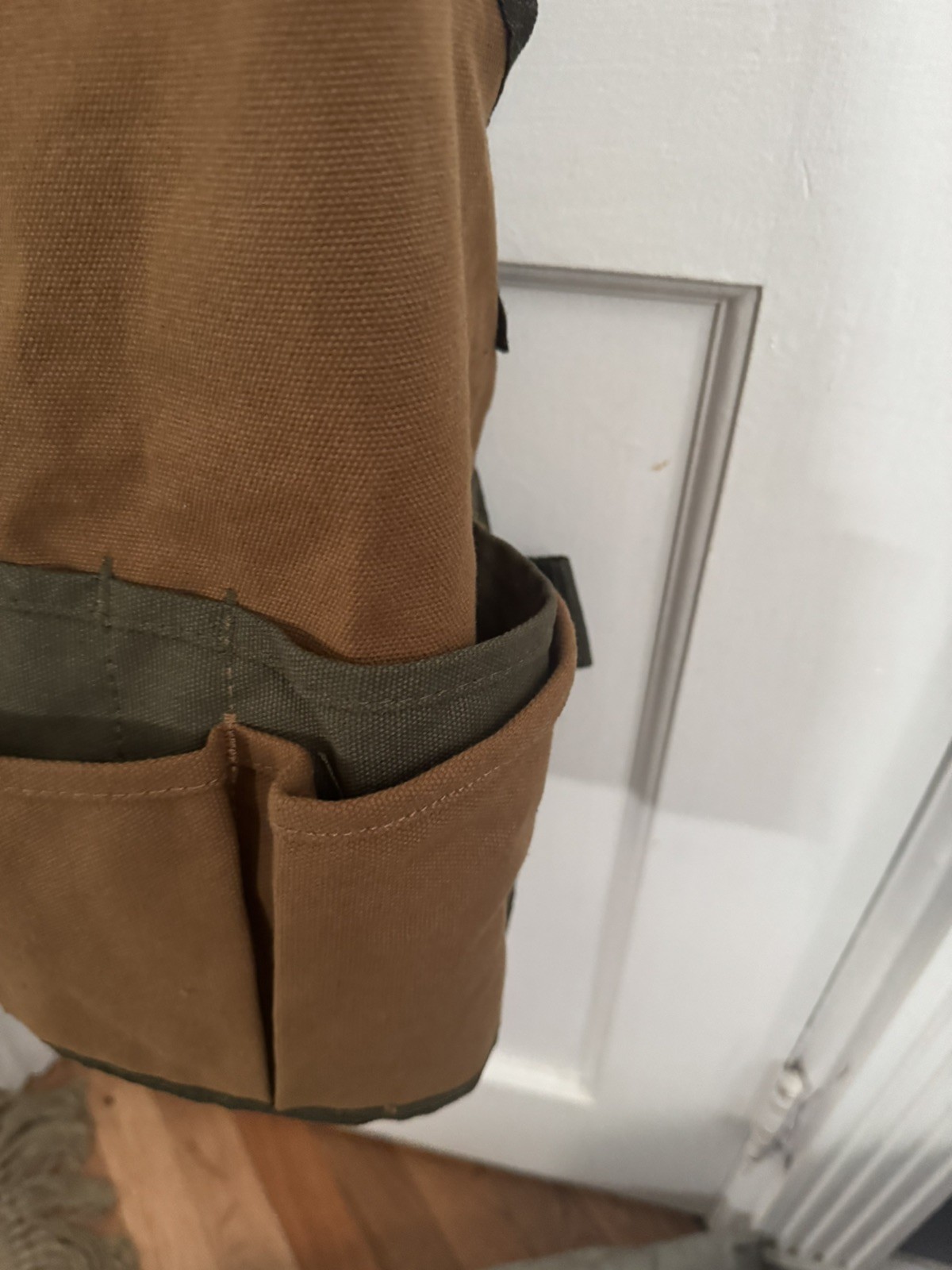 Bucket Boss Waist Apron 16 Pocket, Brown/Green, Canvas 23” length, 24”across