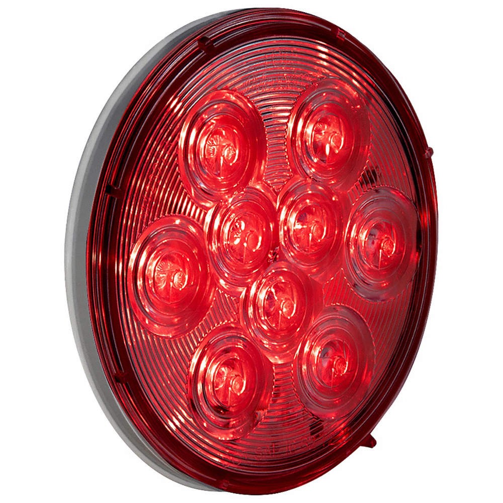 MAXXIMA M42322RCLDF Stop/Turn/Tail Light,LED,Grommet,Red 800D45