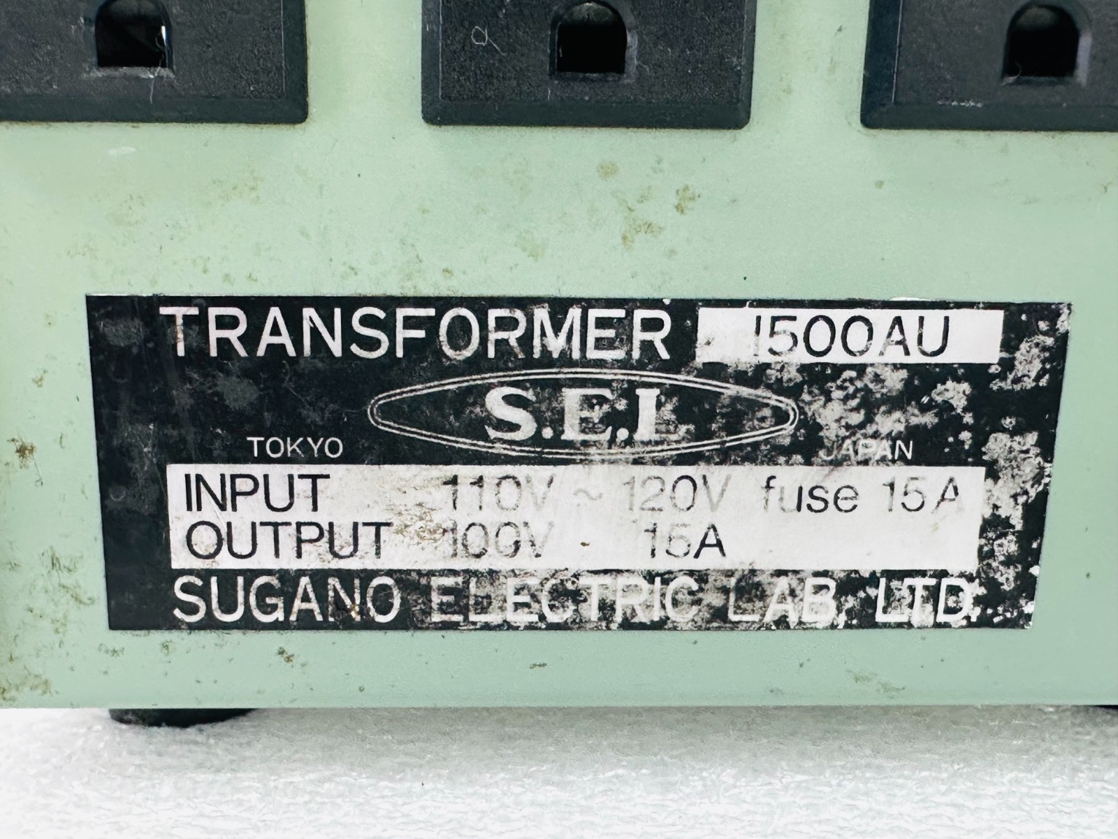 SUGANO ELECTRIC LAB 1500AU Transformer 110V – 120V TO 100V 15A FREE SHIPPING 🚚
