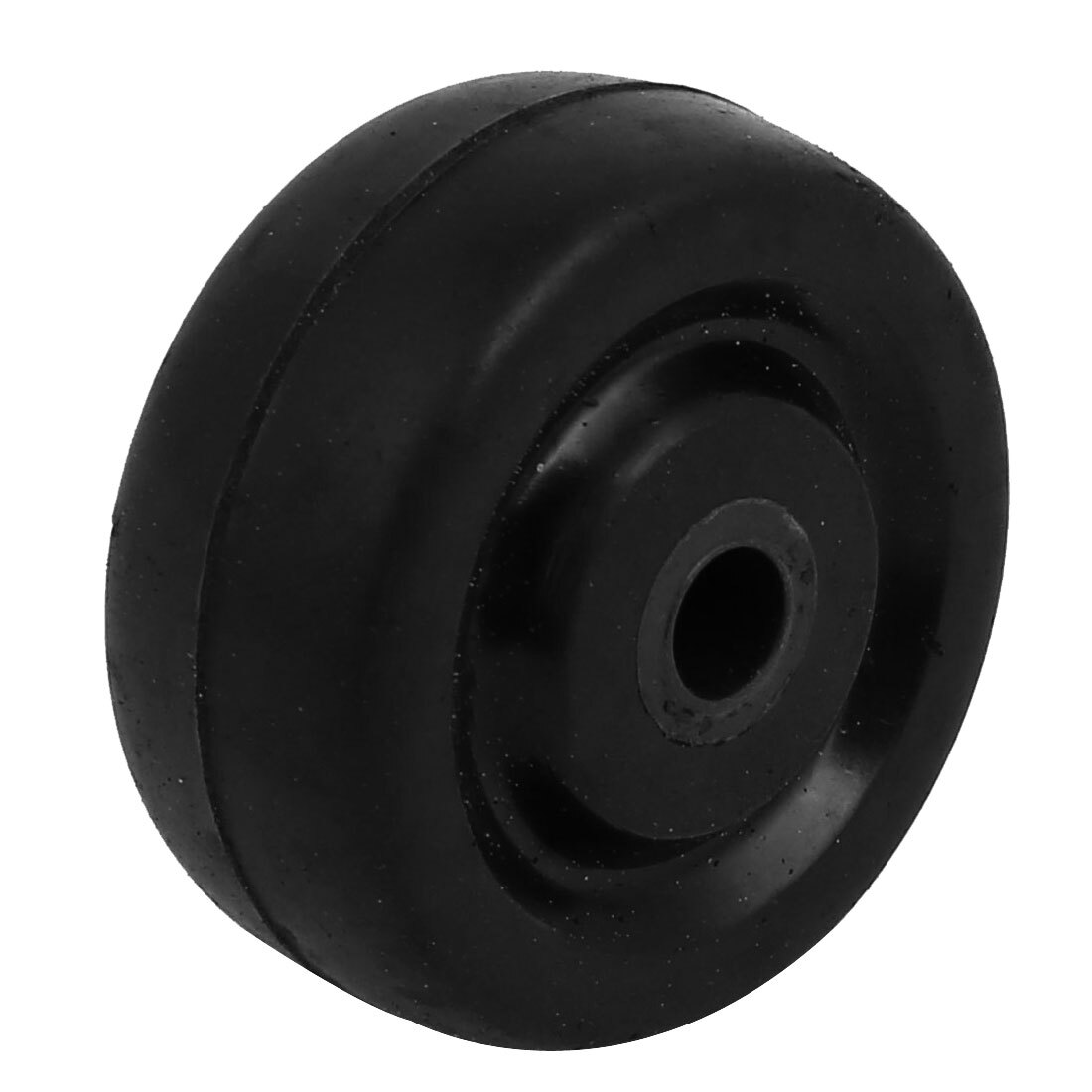 1.5-inch Diameter Rubber Wheel Skateboard Trolley Caster Pulley Black 4pcs