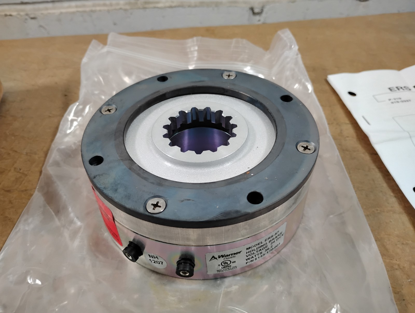 Warner ERS-57 Electrically Released Brakes / Holding Brake 24VDC – 5153-170-003