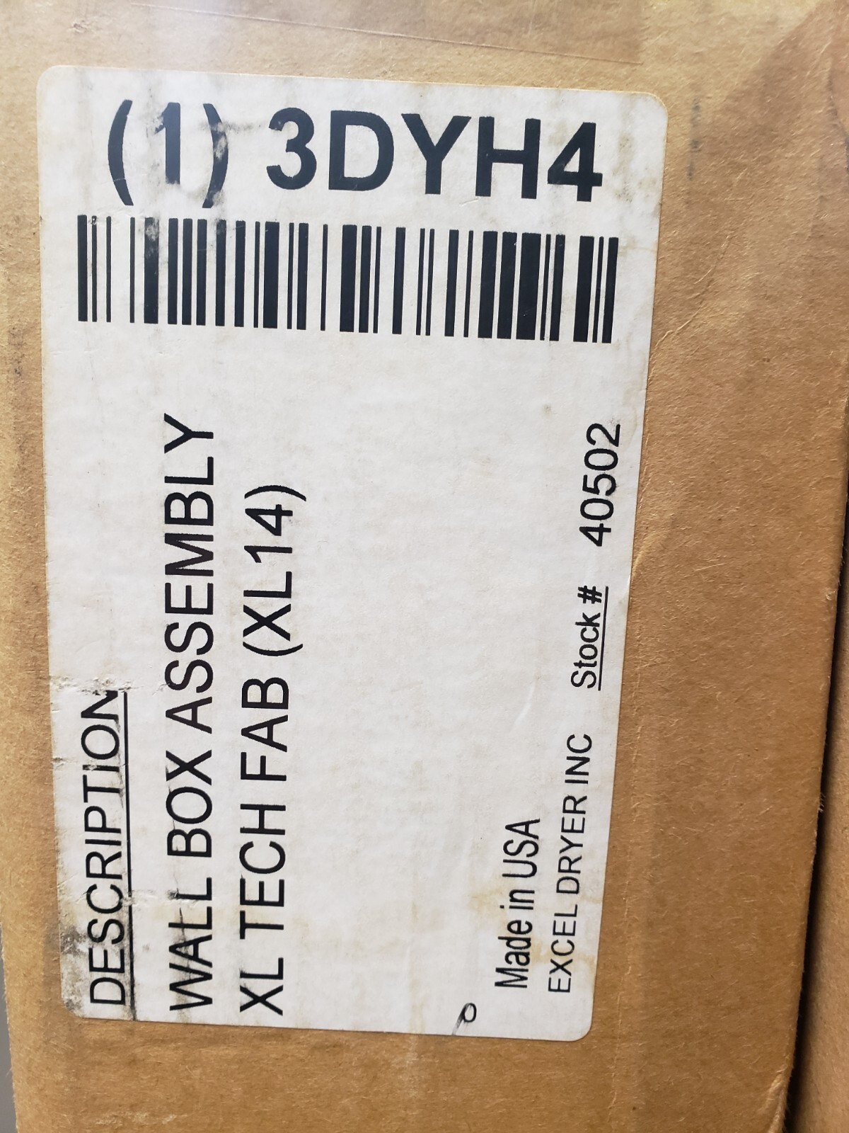 New Excel 40502 Recessed Wall Box Assembly XL (XL14) Hand Dryer Stainless Steel