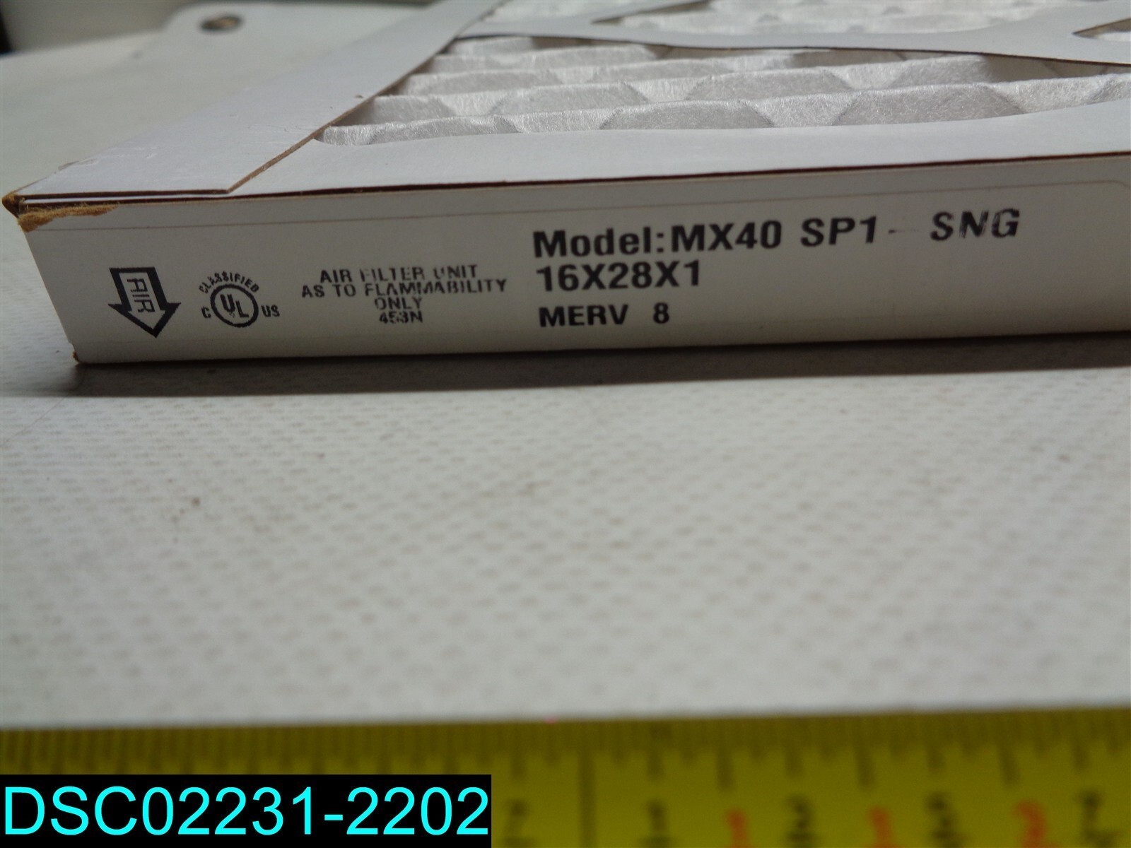 QTY=12: AIRGUARD MX40 SP1-SNG 16X28X1 MERV 8 0444101806