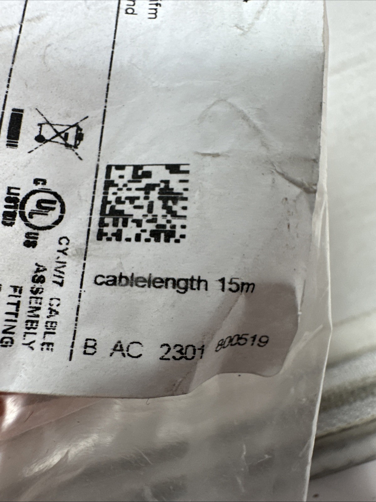 IFM Efector EVT092/ ADOGH040VAS0015E04 Cable STOCK H373A