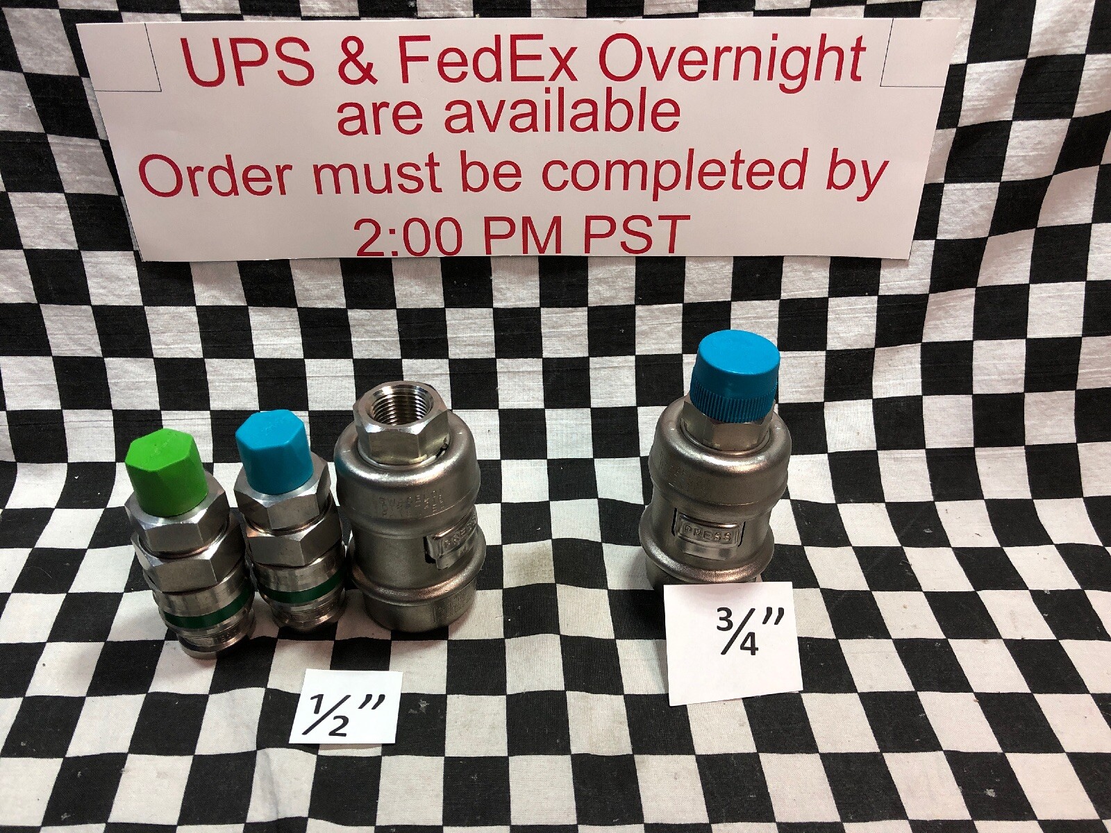SWAGELOK Quick Connect 1/2″ & 3/4″ SS-QT8-B-316, SHIPSAMEDAY, Lot Of 4, #1615N2