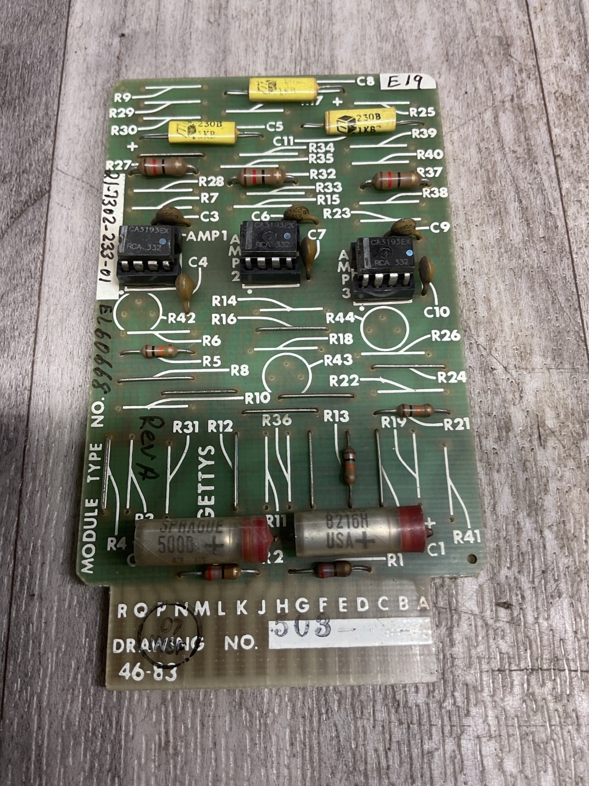 GETTYS 11-0102-102 Computer Curcuit Board #4109B46