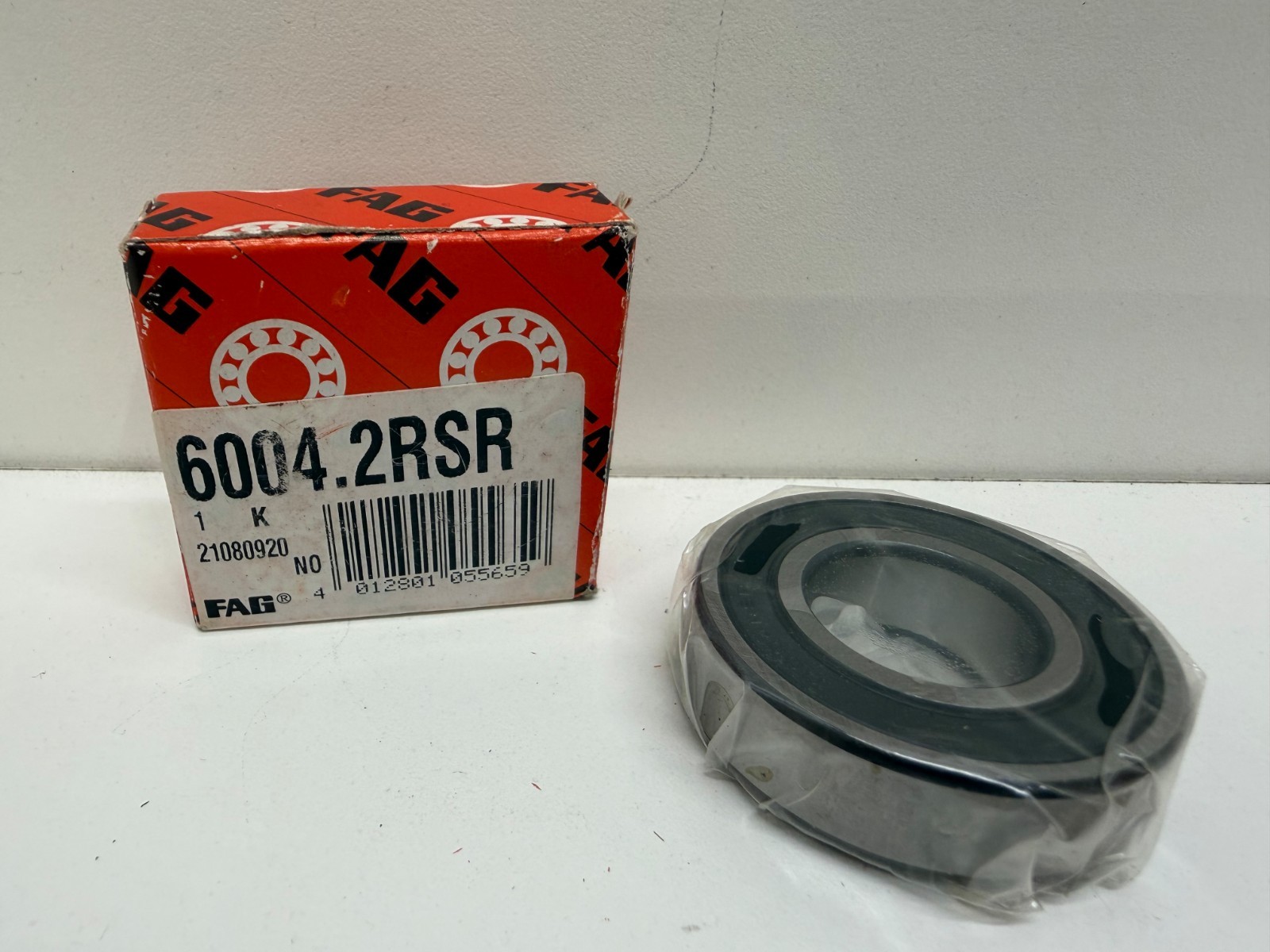 NEW IN BOX! FAG DEEP GROOVE BALL BEARING 6004.2RSR