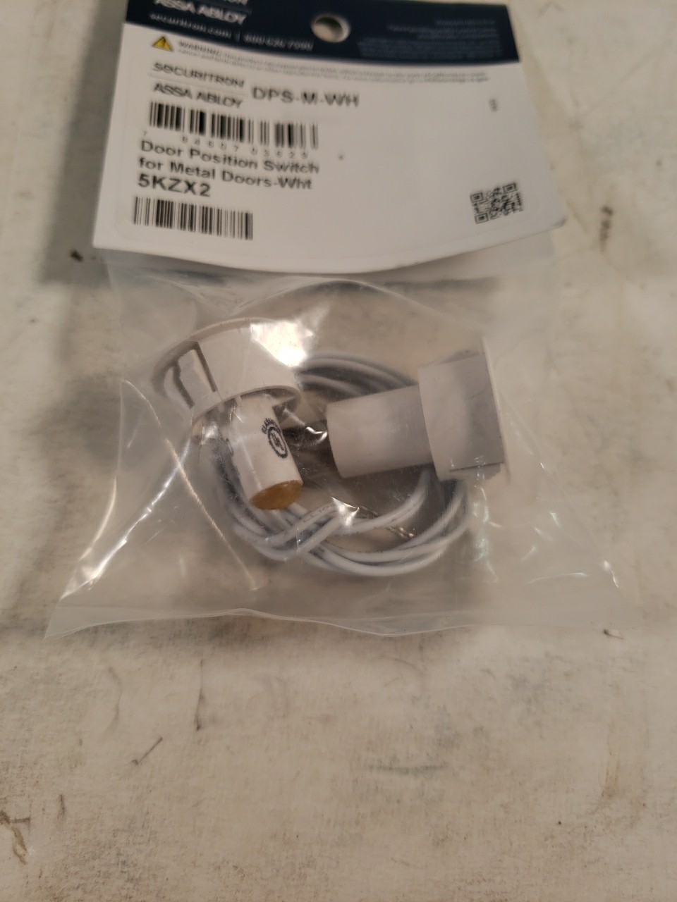 Securitron DPS-M-WH Concealed Door Position Switch For Metal Doors, White, 5KZX2