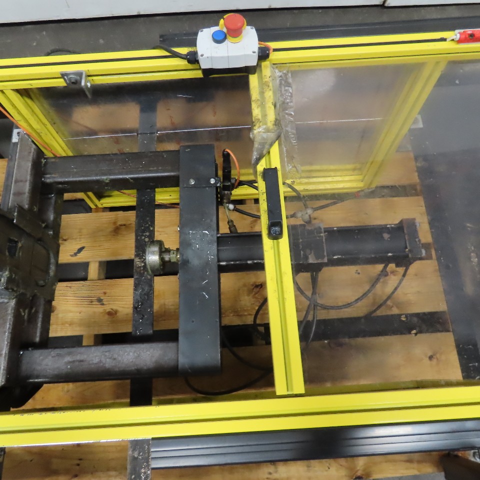 Custom Power Pneumatic Air Press Assembly 10″ Stroke W/ Safety Guard Enclosure