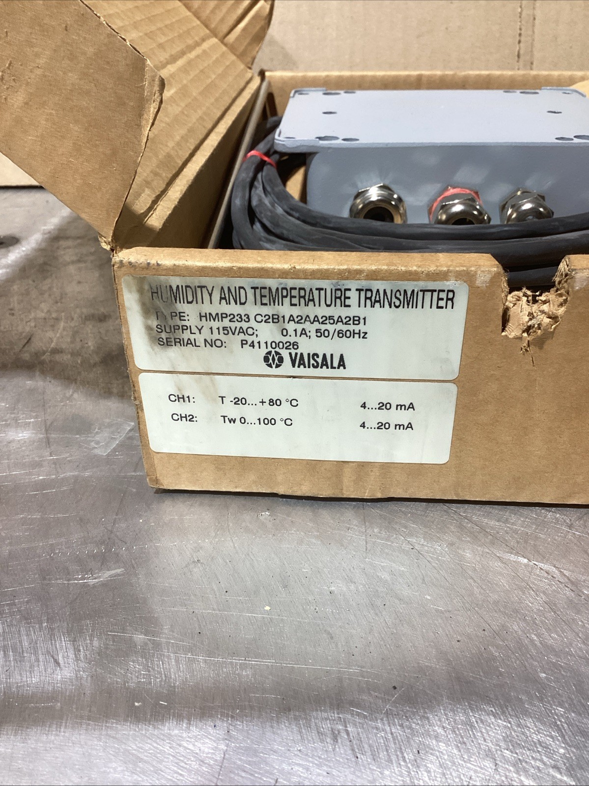 VAISALA HMP233 A1C1A2AA12A1A2B HUMIDITY AND TEMPERATURE TRANSMITTER NOS