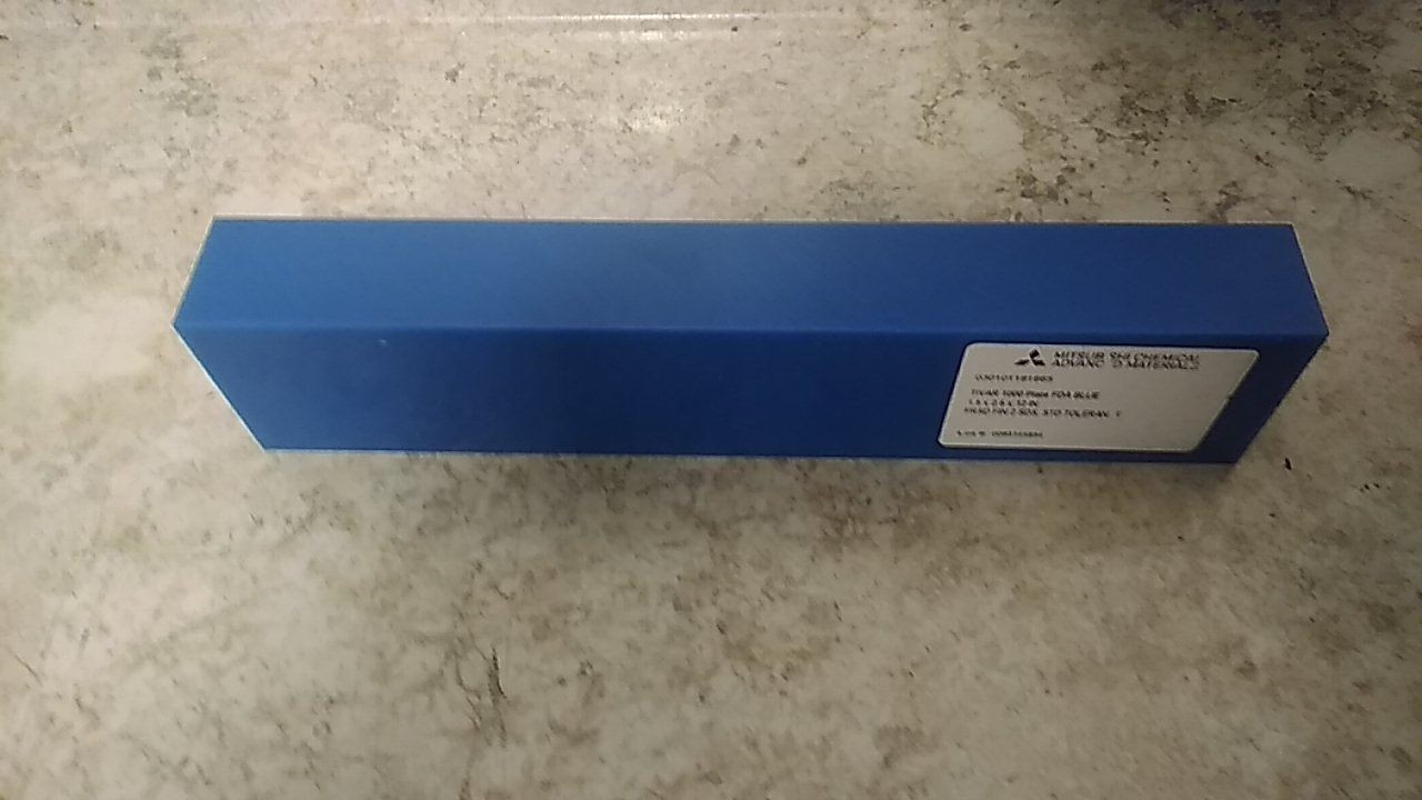 Brand Name 4126N132 30 Pk 2-1/2 In W 12 In L Blue Slippery UHMW Polyethylene Bar