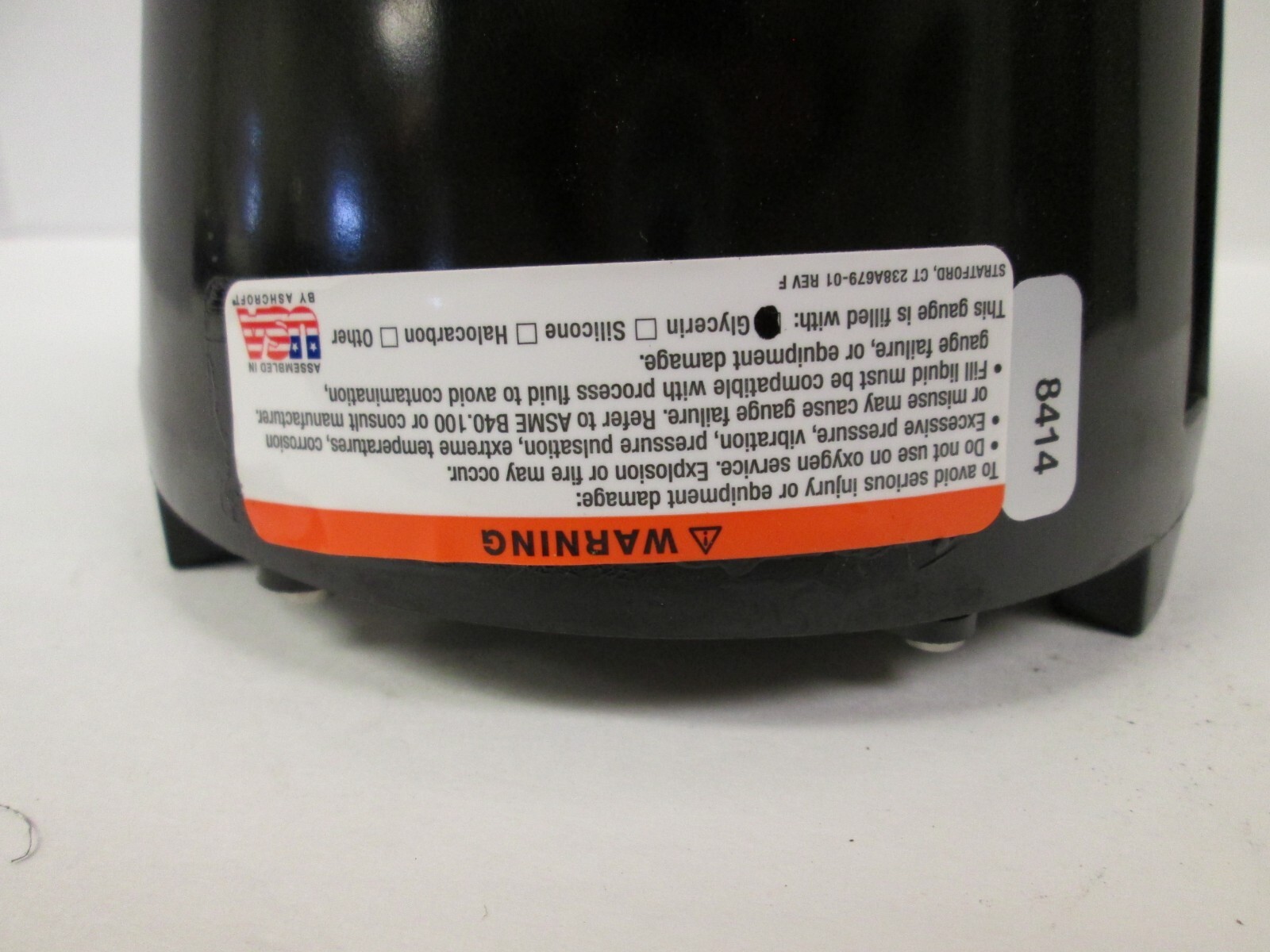ASHCROFT DURAGAUGE, 0-1000 PSI, LIQUID FILLED, 1/4″ MNPT BOTTOM MOUNT, SURPLUS