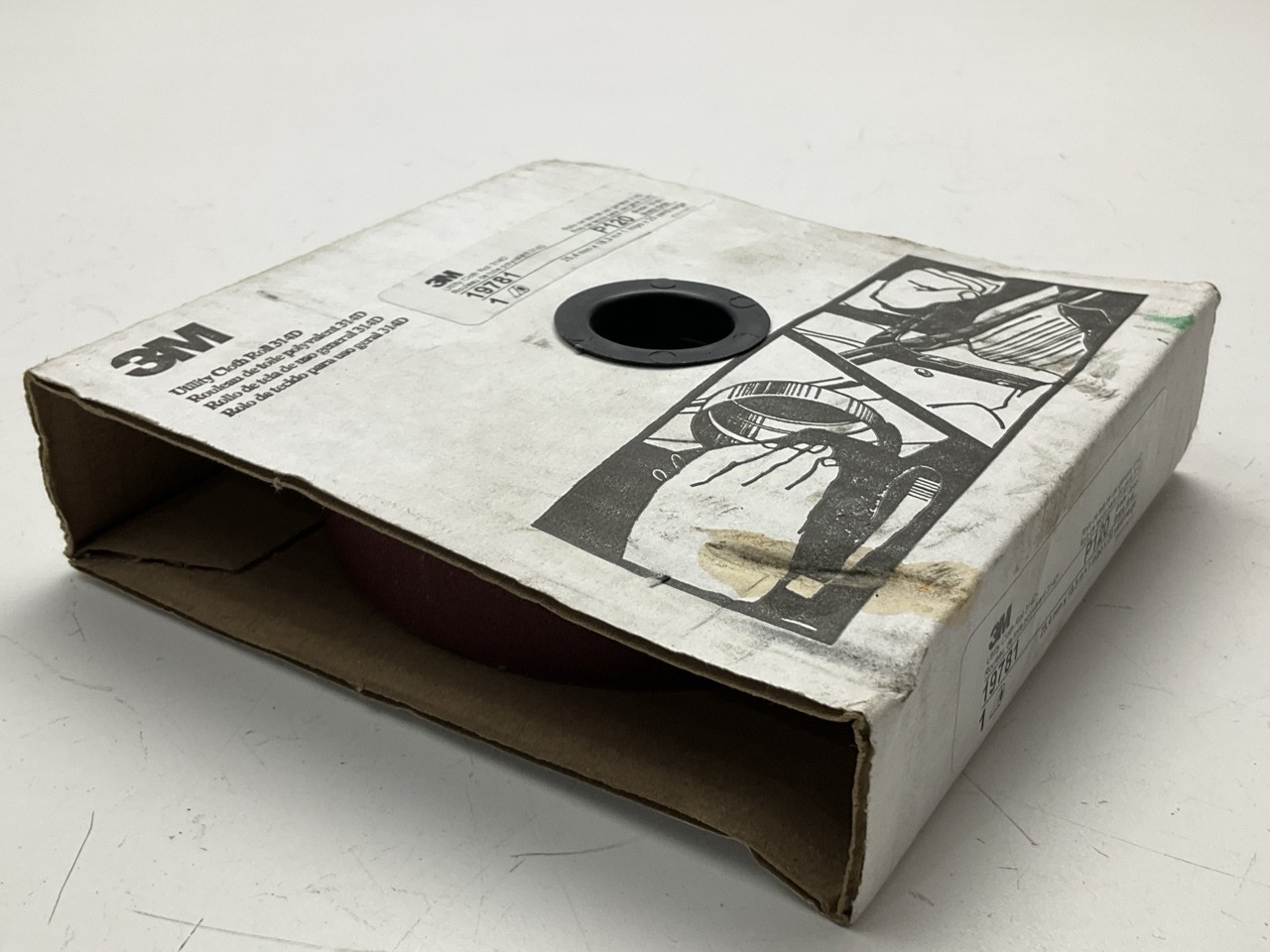 3M 19781 Abrasive Utility Cloth Roll 314D, 1 In X 20 Yd P120 120 Grit J Weight