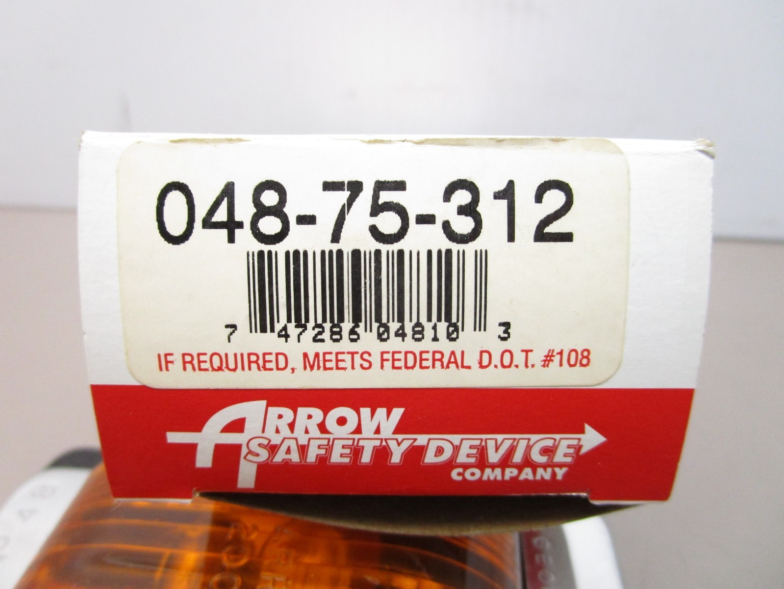 Arrow 048-75-312 No.48 Clearance Lamp Assembly Amber / Chrome 20045 Lens