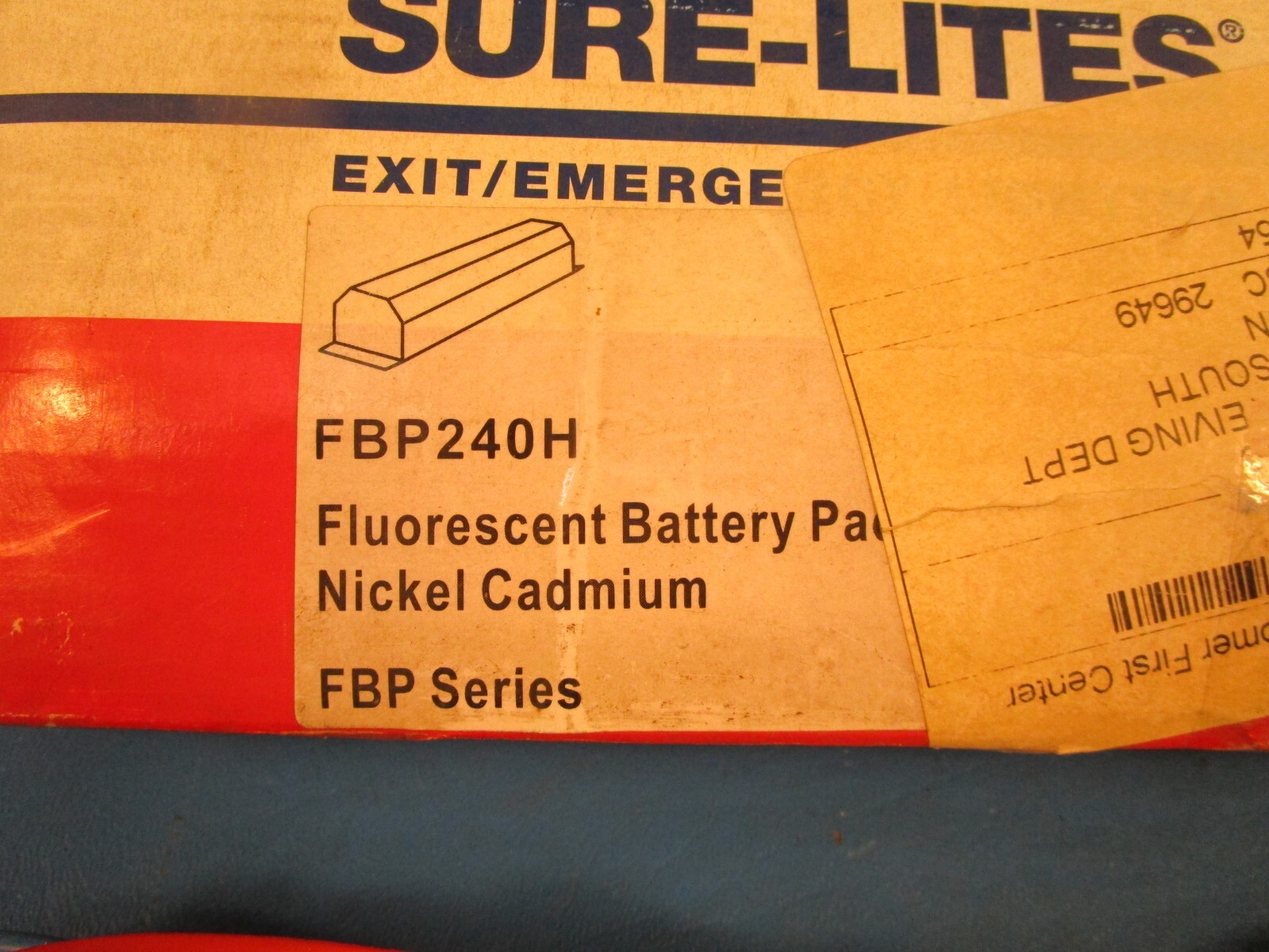 SURE-LITES FBP240H, Emergency Ballast Fluorescent Battery Pack, Nickel Cadmium