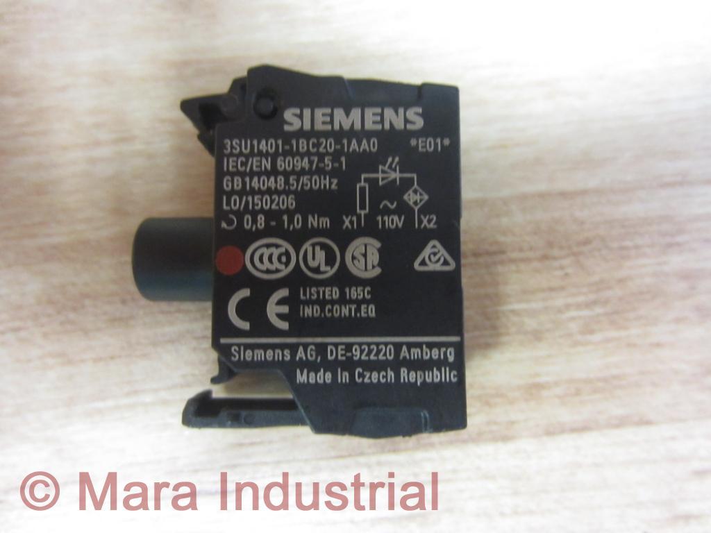 Siemens 3SU1401-1BC20-1AA0 Block 3SU14011BC201AA0