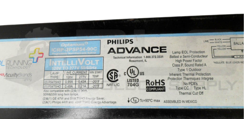 NEW PHILIPS ICRP-2PSP54-90C BALLAST 120-277V 50/60HZ *READ*