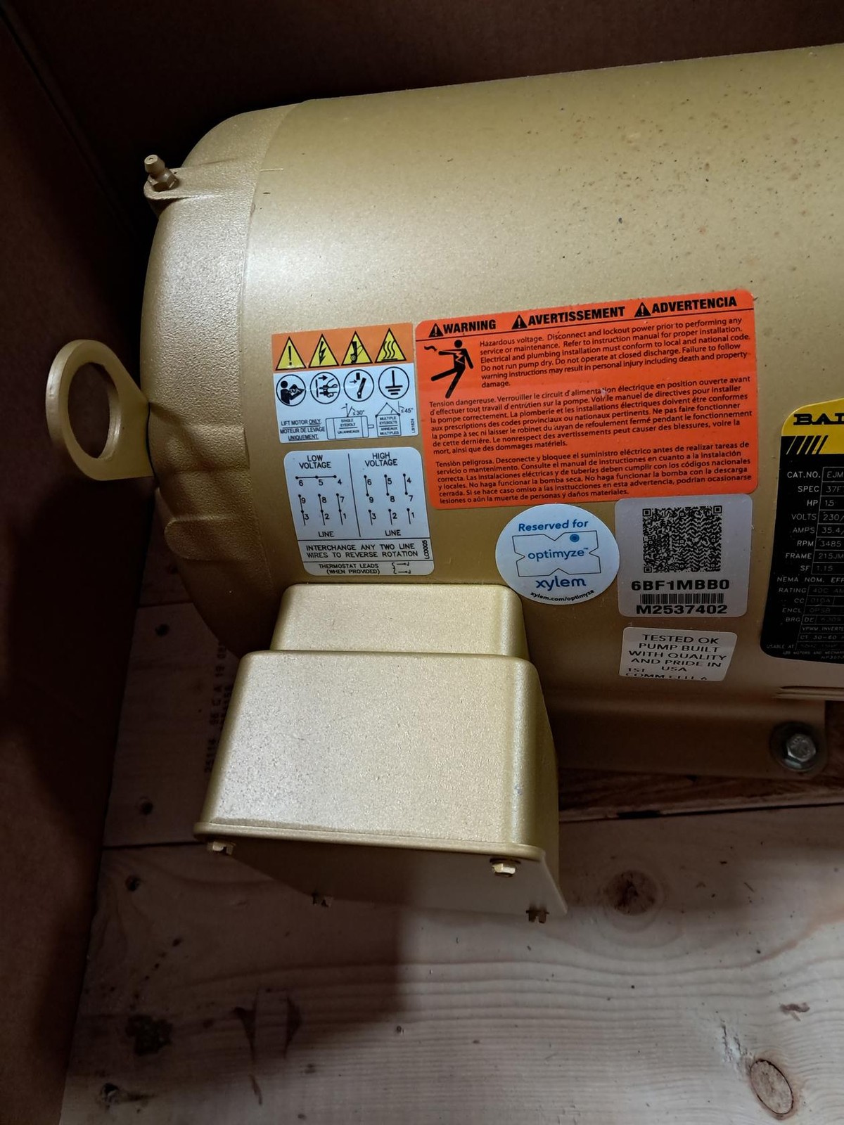 Goulds – 6BF1MBB0 – 15hp 208-230V/460V Centrifugal Pump – NEW