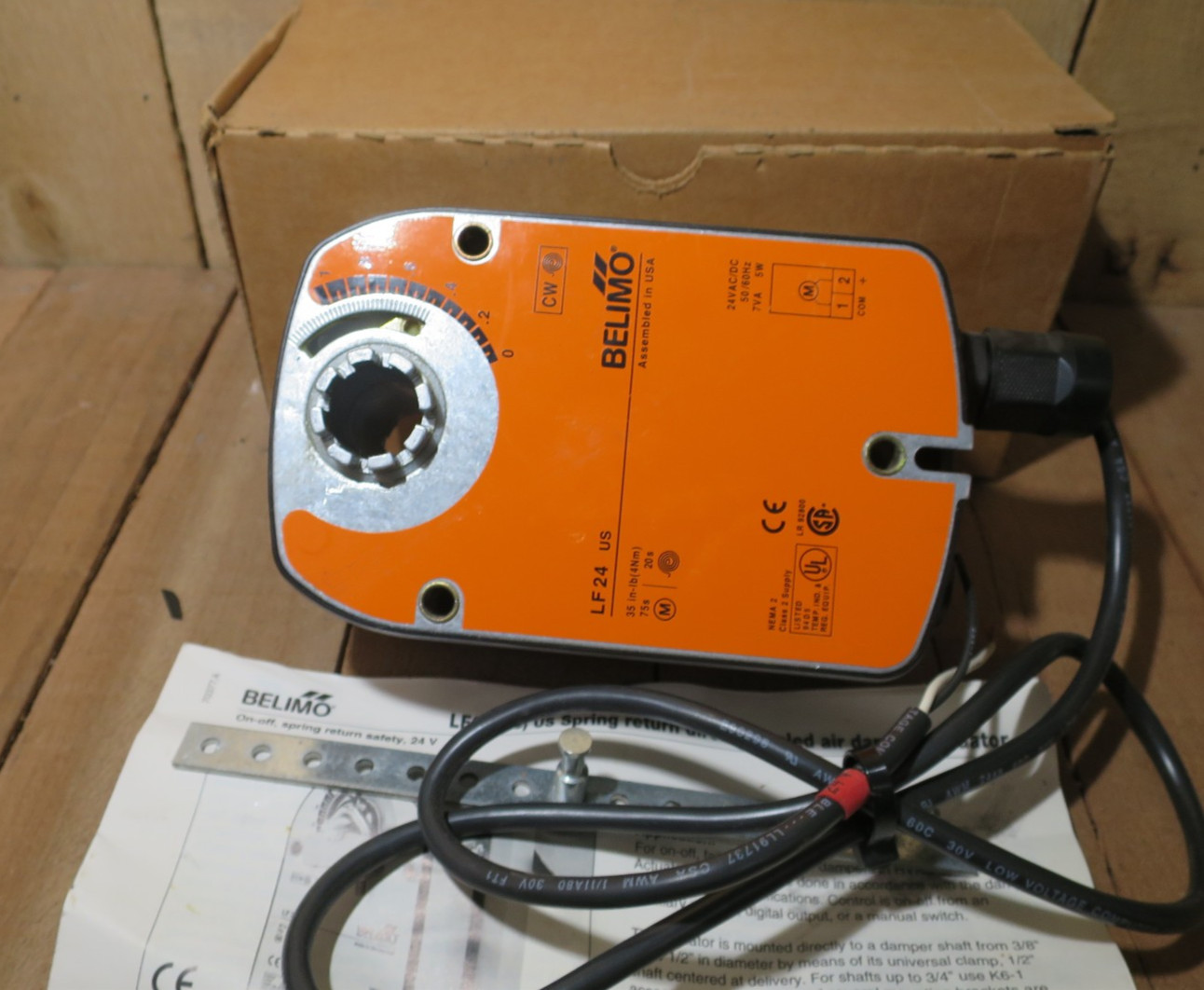 Belimo Spring Return Actuator 2-10VDC Control Input 24VAC/DC 50/60Hz LF24 US NOS