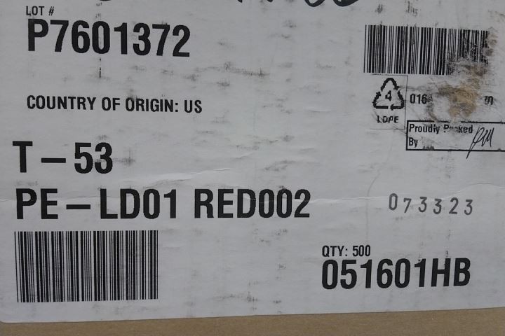 Caplugs T-53 051601HB 500 Pk 3.34 In Overall Diameter Red Tapered Cap/Plug