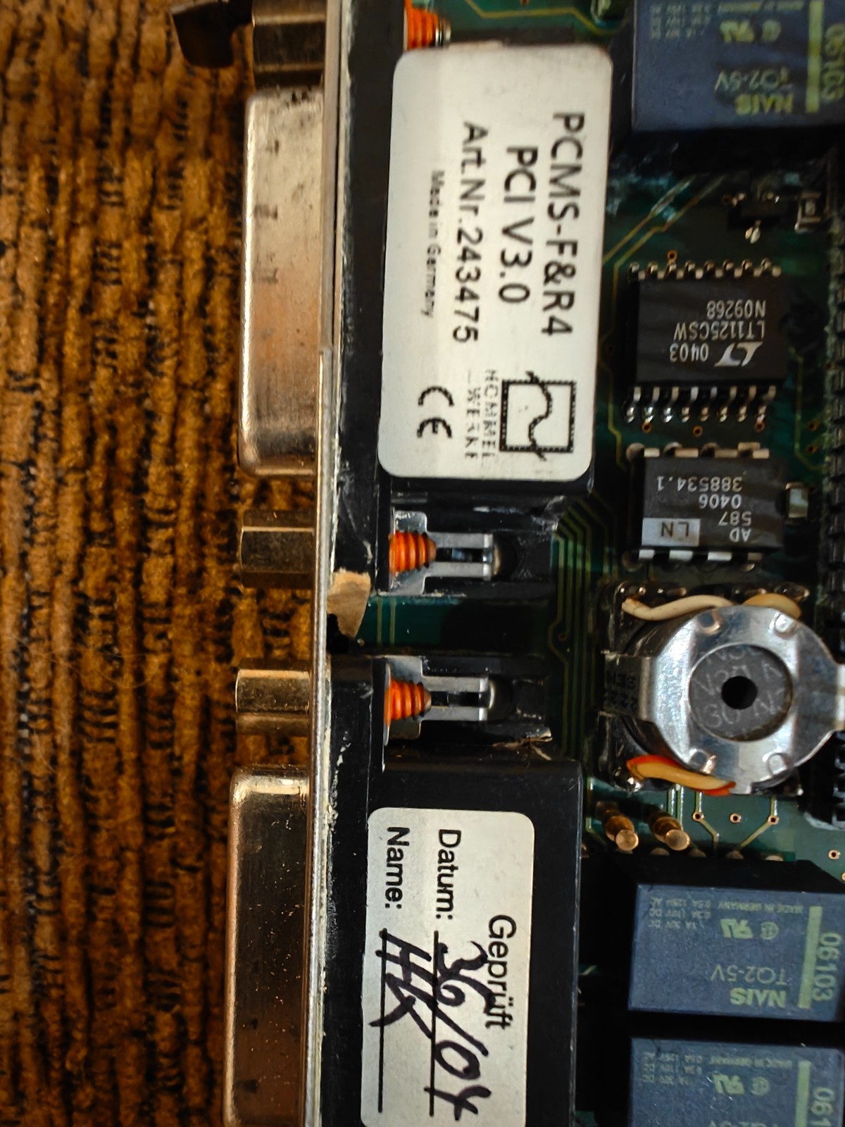 Hommelwerke PCMS-F&R4 PCI V2.0 Messkarte Surface tester measuring card.