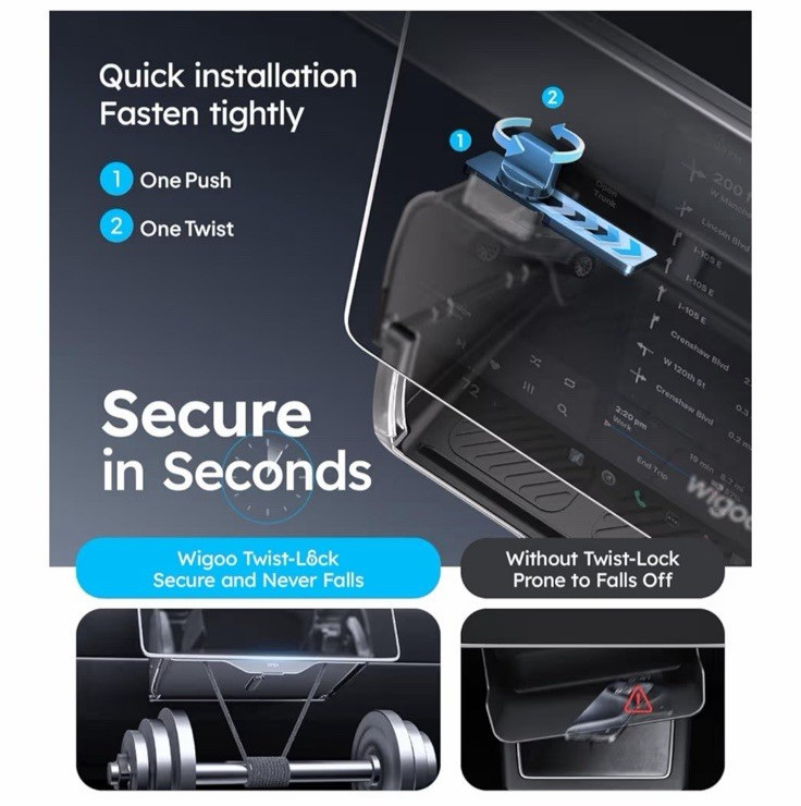 Wigoo Under Screen Organizer Model Y 2019~2026, Including Model Y Juniper New