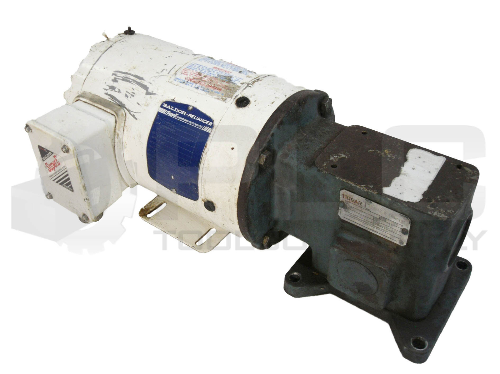 BALDOR RELIANCE CEWDM3546 MOTOR w/ DODGE MR94747 TIGEAR GEARBOX
