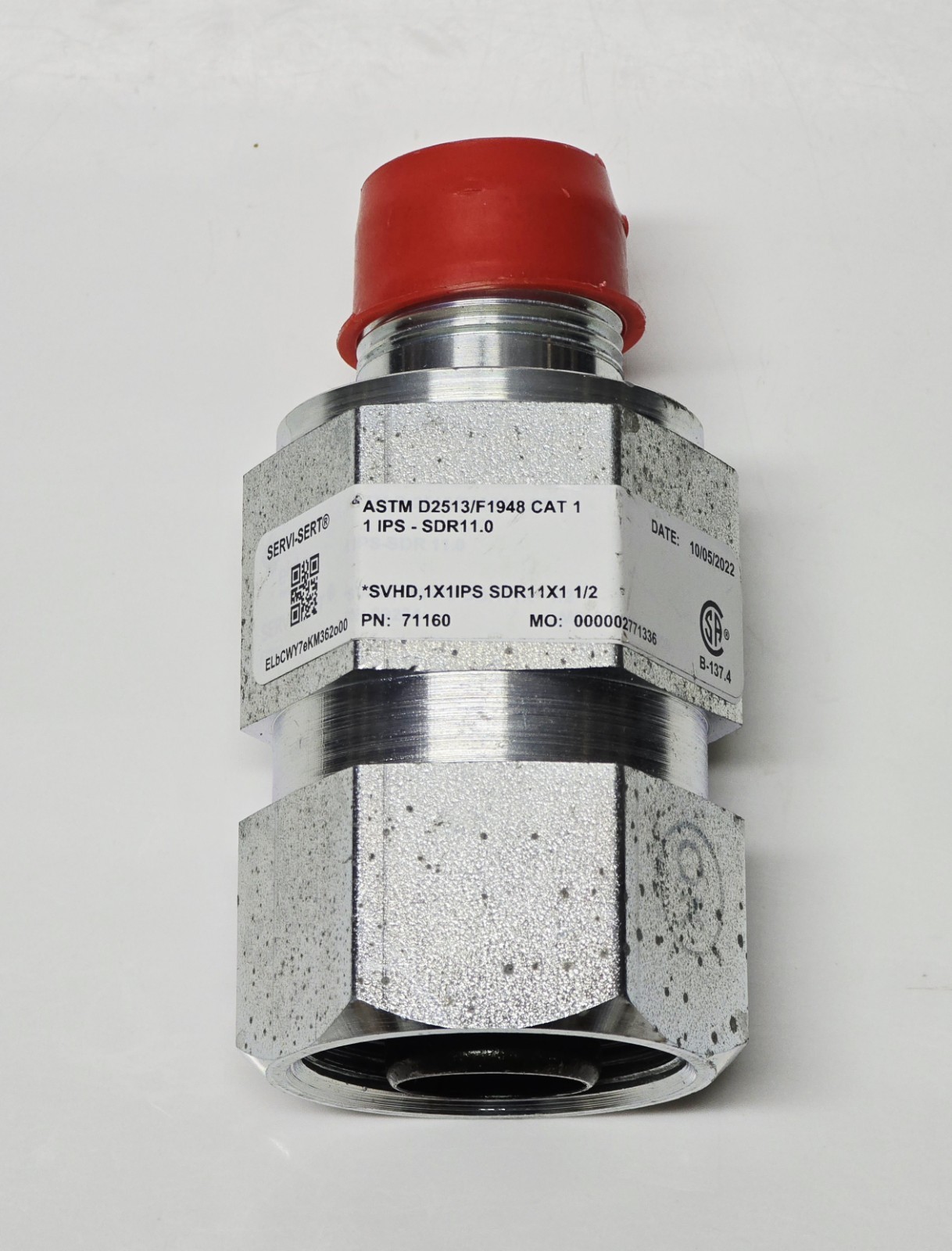 Servi-Sert 71160 1″ IPS SDR11 CAT 1 Transition Fitting ASTM D2513/F1948 Gas Pipe