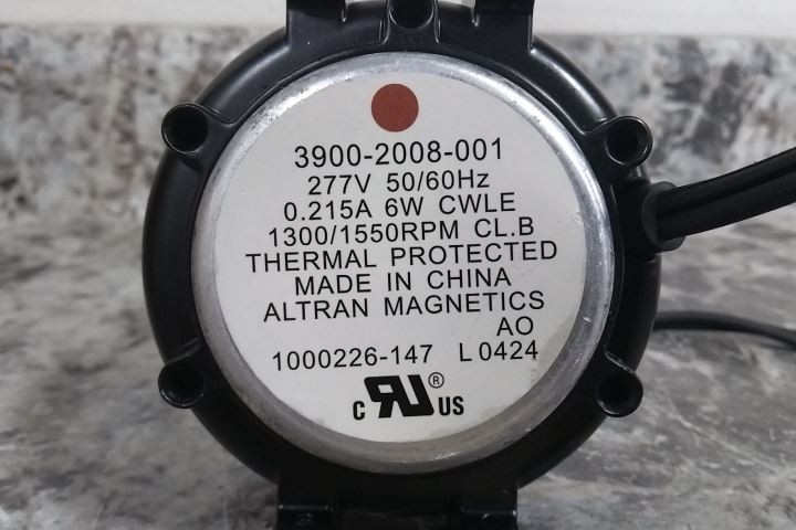 Brand Name 3900-2008-001 1300/1550 RPM 277V Replacement Motor