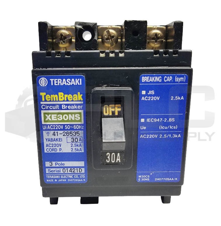 TERASAKI XE30NS TemBreak CIRCUIT BREAKER 30AMP 3P