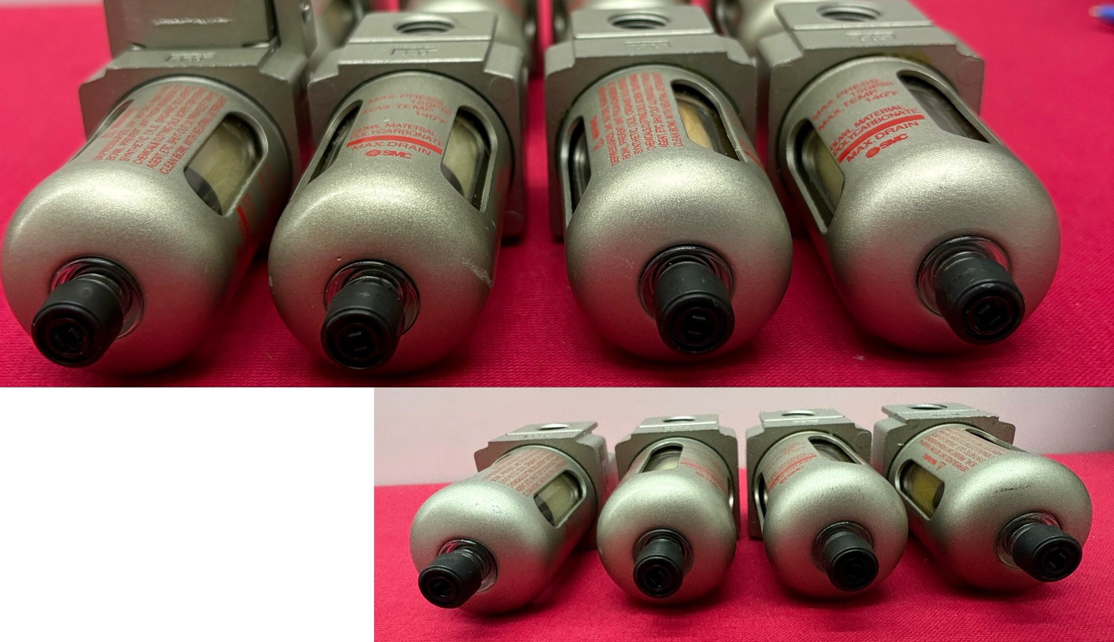SMC AFM20-N02-CZ MODULAR PNEUMATIC MIST SEPARATOR 150PSI MAX – 1 LOT QTY 8