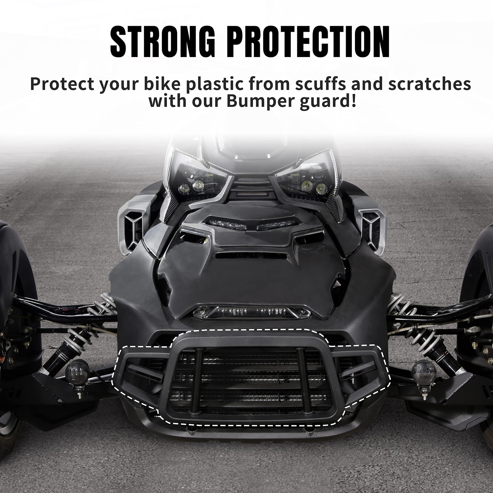 Front Bumper Guard Kit for Can Am Ryker 600 900 Sport & Rally Edition All Mod…