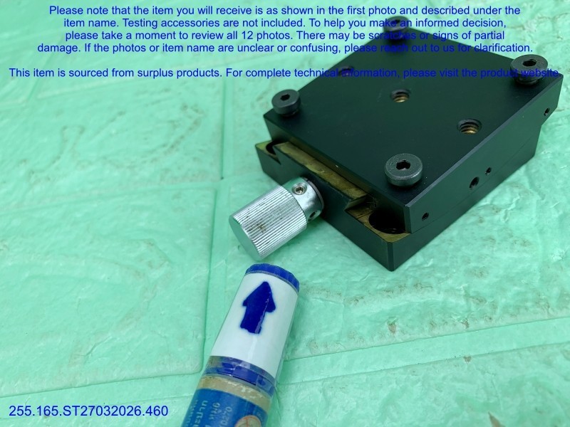 Optosigma G0H-65A76UU 1-Axis Brass Goniometers as shown in photos, sn:9336, DHL.