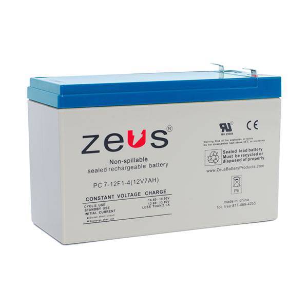 ZEUS Battery Products PC7-12F1 12V 7Ah Rechargeable Sealed Lead Acid Battery…