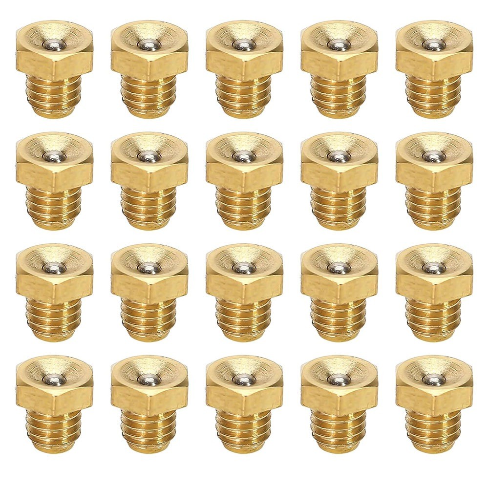 20pcs M6x1mm Metric Male Thread Flush Straight Grease Zerk Nipple6798