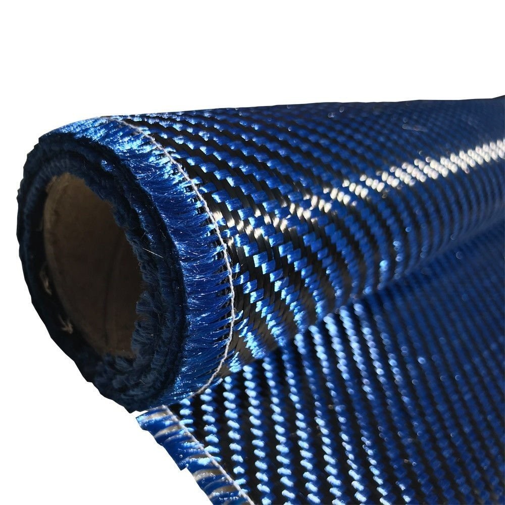 4 in x 100 FT – made with KEVLAR-CARBON FIBER ARAMID ~ Fabric – 3K/2K-200g- Blue