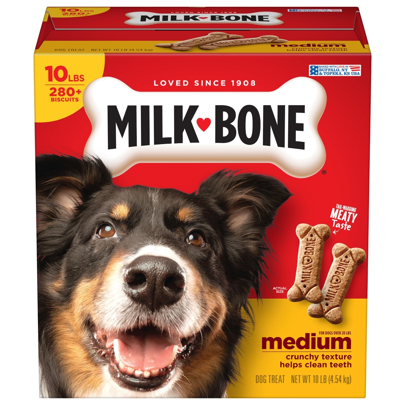 Milk-Bone Original Dog Treats Biscuits for Medium Dogs, 10 Pound, 4 Pack
