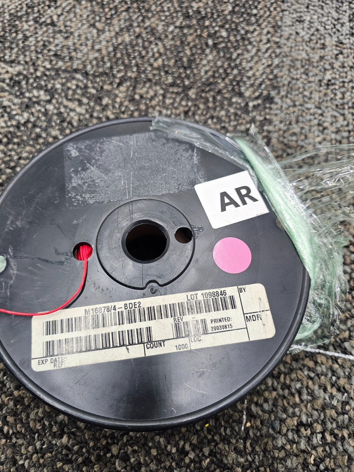 M16878/4-BDE2 1000FT 26 AWG Silver Plated Copper Conductor Hook up Wire Red