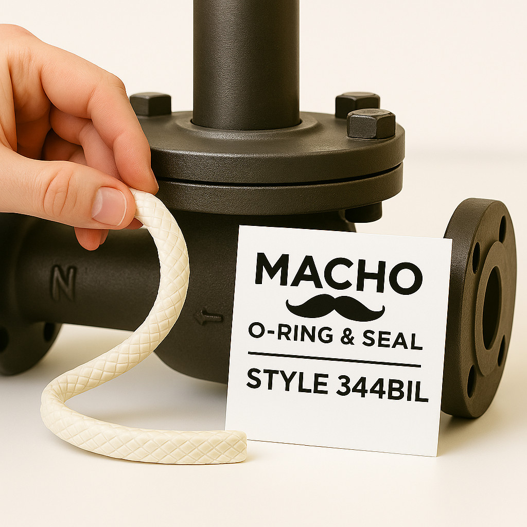 Style 344BIL Teflon Mechanical Pump & Valve Packing, 1/2″ SQUARE 10 FOOT LENGTH