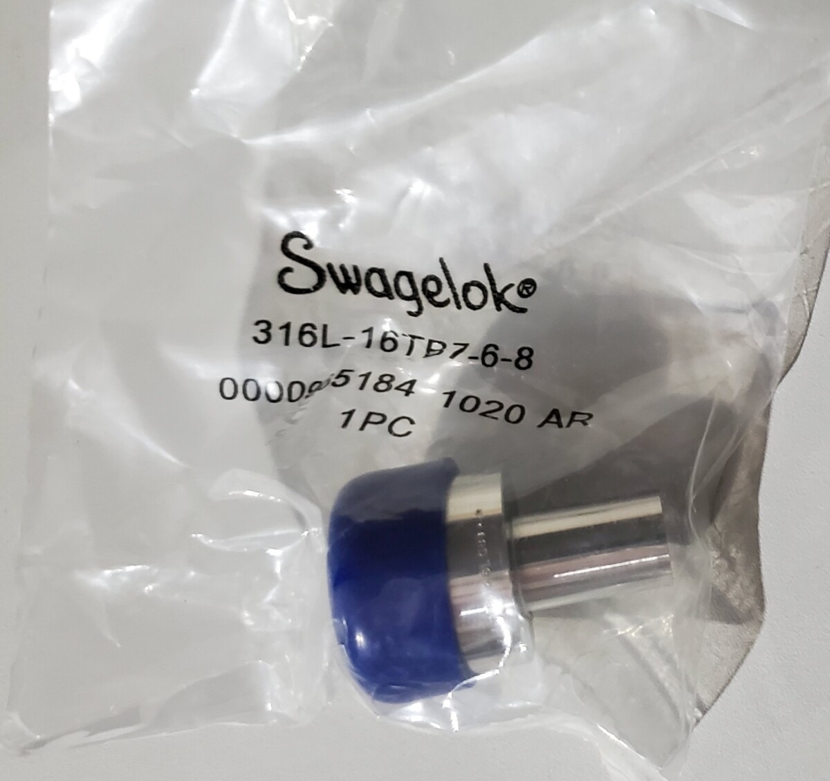 NEW Swagelok 316L-16TB7-6-8 Tube Butt Weld Reducing Union 1in x 1/2in OD