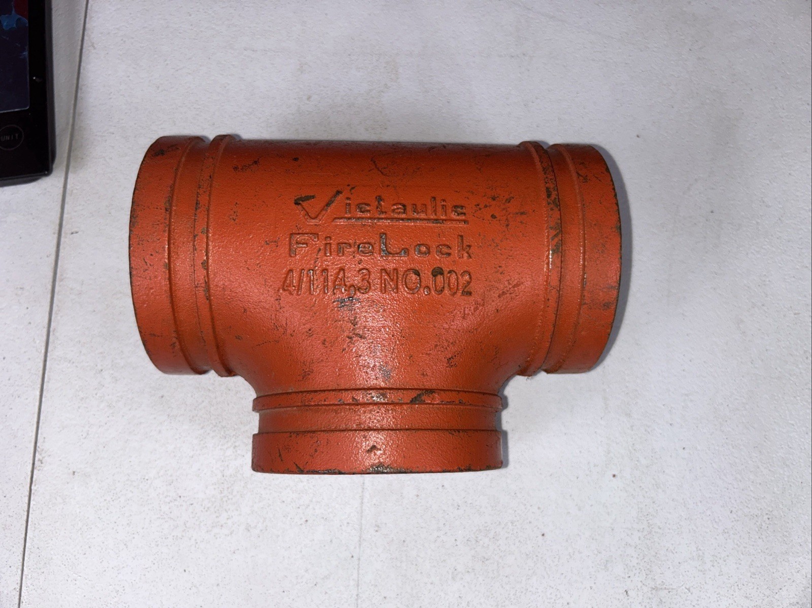 4″ Victaulic FireLock Straight Tee 4/114.3 No.002
