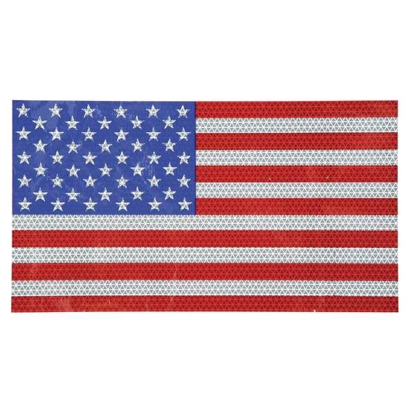 Oralite 18377 American Flag Decal, Reflect, 14X7.75