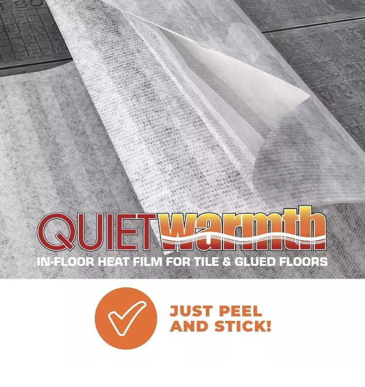 QuietWarmth Tile QWT1.5X5F120 Radiant Floor Heating Mat for Below Tile Stone and
