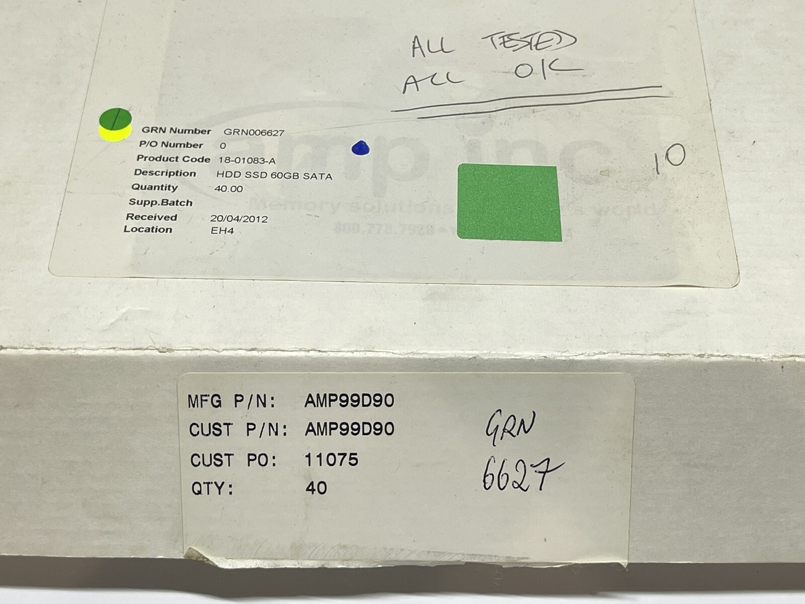 Accelerated Memory Production AMP Inc HDD Slim SSD 60GB SATA II AMP99D90
