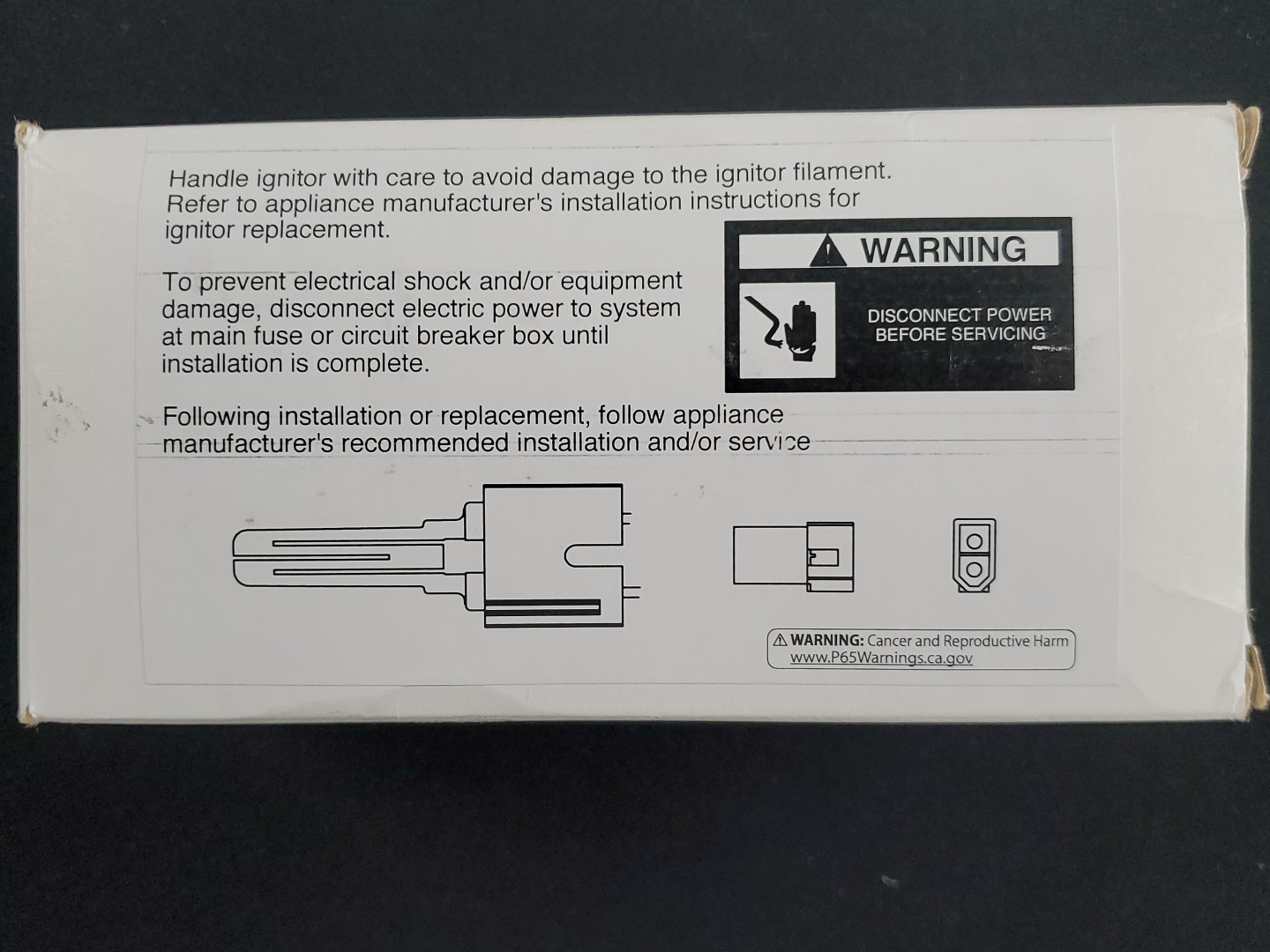 WHITE ROGERS, EMERSON IGNITOR 767A-357 120 VOLT , 60 HZ., 5.0 AMPS
