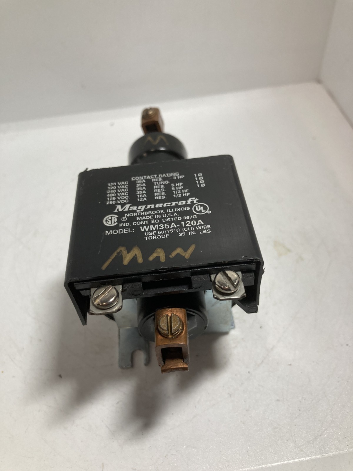 MAGNACRAFT WM35A-120A RELAY 120VAC TORQUE 35 IN. LBS NNB