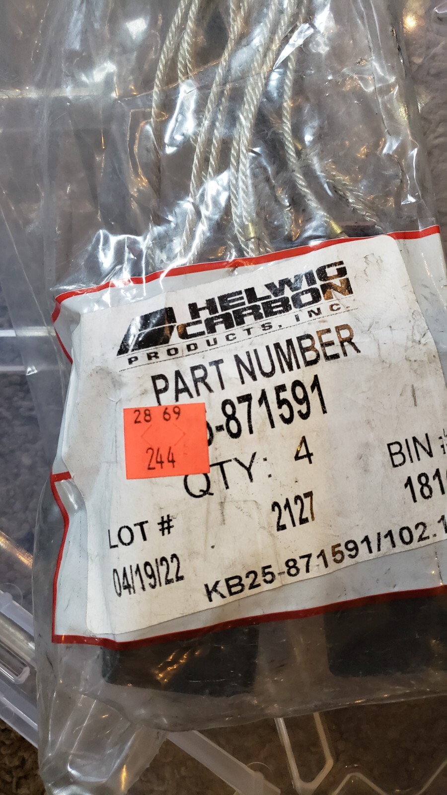 NEW LOT (Pack) o 4 HELWING CARBON Motor Brushes 1.5 x 3.25 # 25-871591 204219 cc