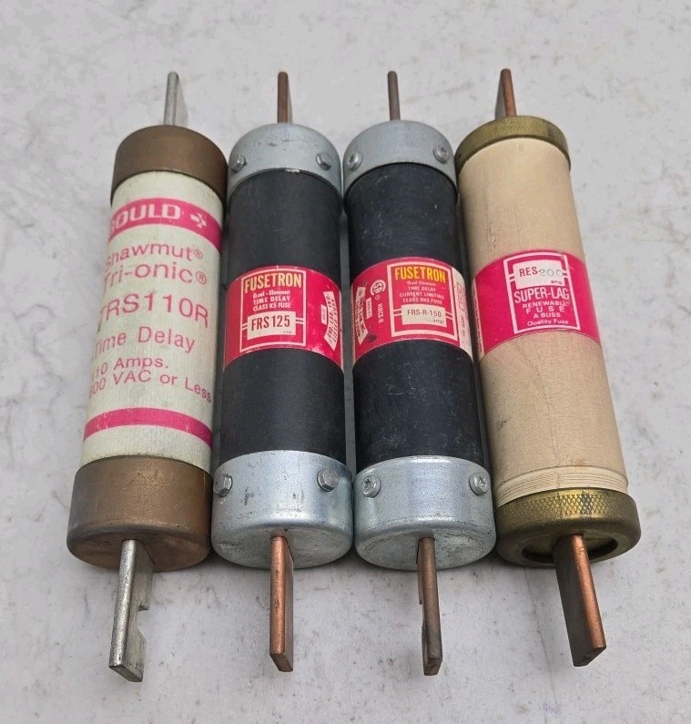 Mixed Lot of 4 K5 Fuses TRS110R FRS125 FRS-R-150 RES200 110A 125A 150A 200A