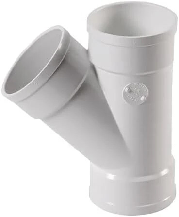 NDS 3″ X 3″ X 3″ Hub Wye White PVC Sewer & Drain 45D Solvent Weld
