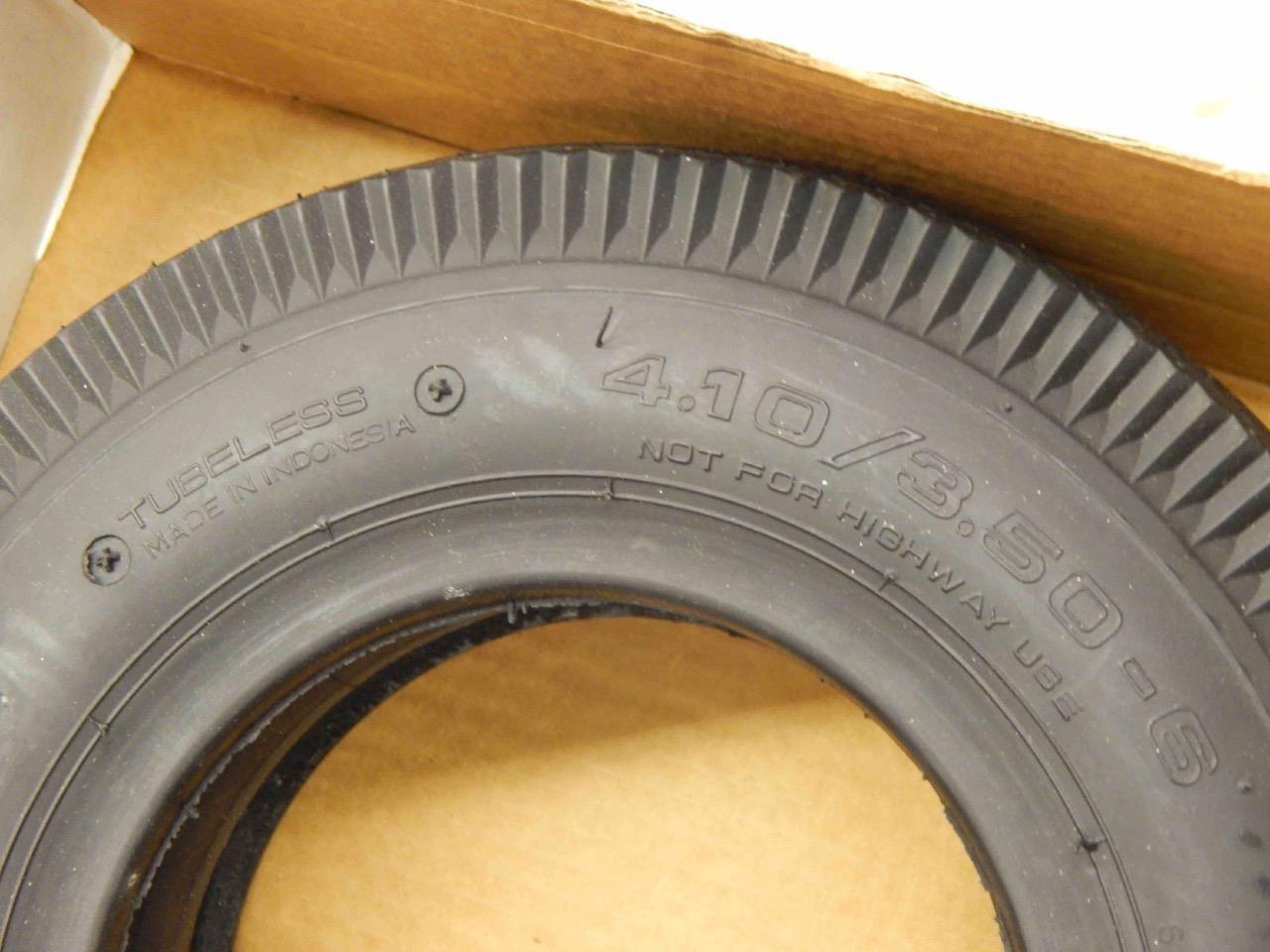 Transmaster 55A47A2-3, 4.10/3.50-6, 2530-01-294-3044 Tubeless Tire & Tube